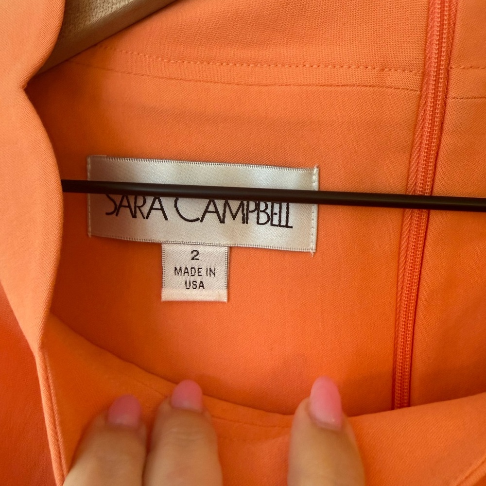 Sara Campbell Orange Signature Stretch Scallop Dress - Picture 4 of 6